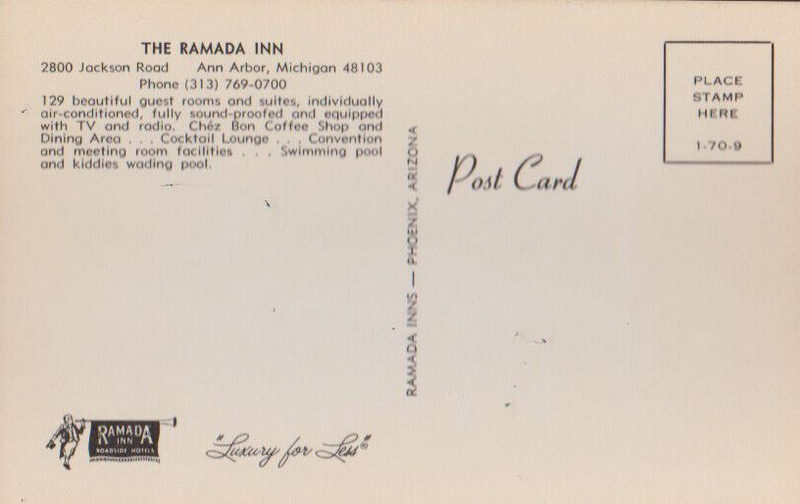 Michigan Inn Ann Arbor - Old Postcard (newer photo)
